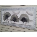 Abstracto flor plata 60x150 cm