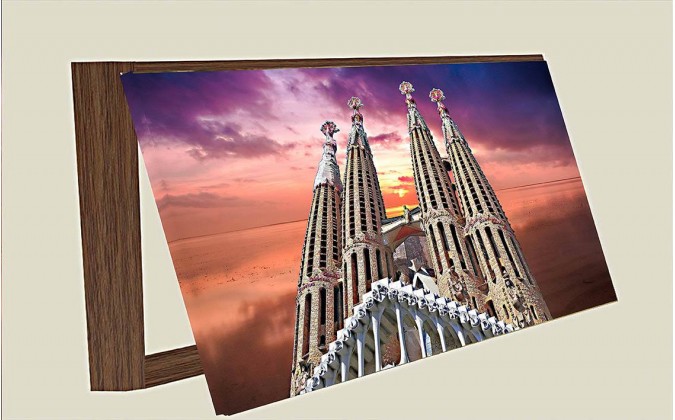 Cubrecontador-Sagrada familia puesta de sol