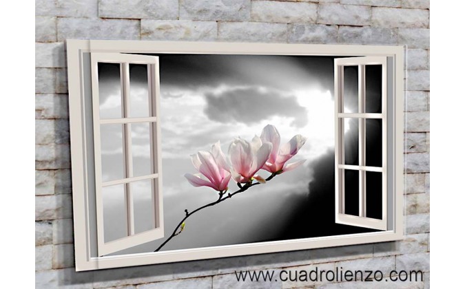 5512-Magnolias en la ventana