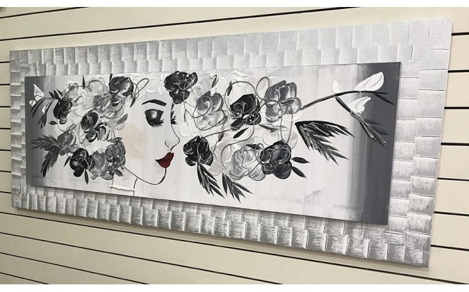 Estilo de mujer con flores 60x150 cm