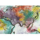 Mapa del mundo pintado 70x140 cm