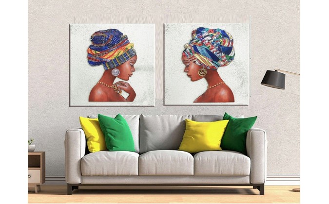 Pareja de negritas 70x70 cm