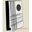 Tapacontador abstracto blanco y líneas negras