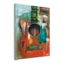 Guitarra abstracta pintada canvas
