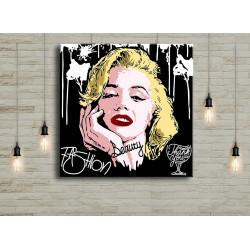 Clásico estilo, , diseño de arte, Marilyn Monroe, , sobre un fondo negro.