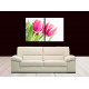 9516-Par de tulipanes rosa flameado