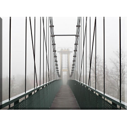 20545-Puente Pasarela Cuerda Barandilla La Niebla Haze_